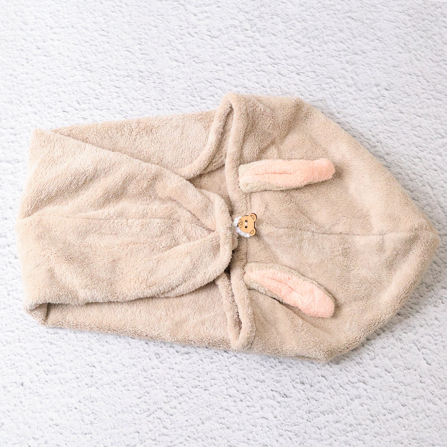 Cute Animal Ear Hooded Hair Drying Towel Wrap (1 Pc) Cute Animal Ear Hooded Hair Drying Towel Wrap (1 Pc)